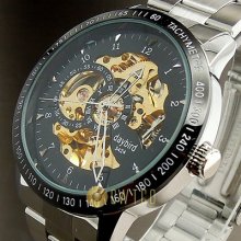 Luxury 1 Atm Fashion Mechanical Automatic Steel Men Wrist Watch Wt001