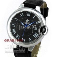 Luxury Fechi Leather Belts Unisex Sport Auto Mechanical Stainless Me