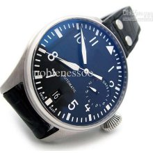 Luxury Mens Big Pilot 5004 Automatic 46mm 7 Days Power Reserve Leath