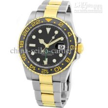 Luxury Perpetual Stainless 18k Yellow Gold Ceramic Gmt Ii Mens Watch