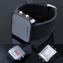 Luxury Sport Style Mirror Men Lady Led Digital Date Silicon Wrist Unisex Watch