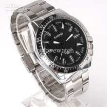 Luxury Style 6pcs Men Fashion Black Plastic Dial Black Rim Quartz Sp