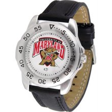 Maryland Terrapins UMD Mens Leather Sports Watch