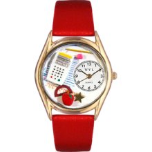 Math Teacher Watch Classic Gold Style - Mother's