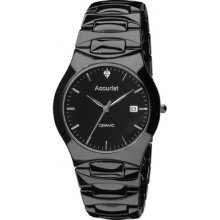 MB992S Accurist Mens Black Ceramic Watch