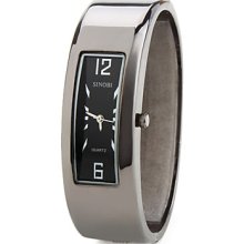 Men's and Women's Alloy Quartz Analog Bracelet Watch (Black)