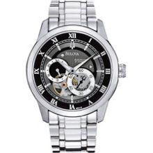 Men's Bulova BVA Series Automatic Watch with Black Dial (Model:
