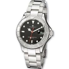 Mens Charles Hubert Stainless Steel Black Dial Automatic Watch Xwa2627