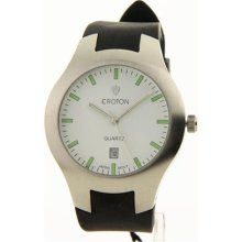 Mens Croton Sporty Black Rubber Band Date Watch CA301052BSWH ...
