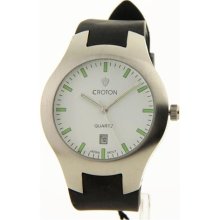 Mens Croton Sporty Black Rubber Band Date Watch CA301052BSWH ...