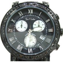 Mens Diamond Round Cut Black Color Joe Rodeo Classic JCL107 3.50ct