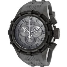 Mens Invicta 11822 Bolt Chronograph Gray Dial Gray Rubber Watch