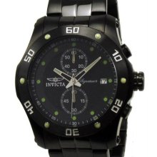 Mens Invicta 7387 Signature Ii Chronograph Bracelet All Black Sport Watch