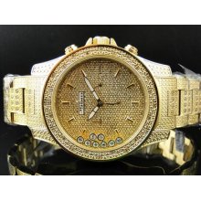 Mens Joe Rodeo Jojo Jojino 105 Yellow Gold Tone Diamond Watch 1.05 Ct Mj-1006b