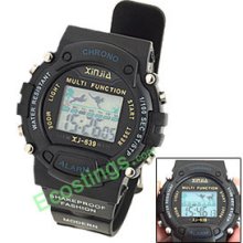 Men's LCD Digital Sports Alarm Watch + EL Light