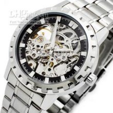Men's Luxury Automatic Watches Wilon Sport Stainless Steel Window Fr