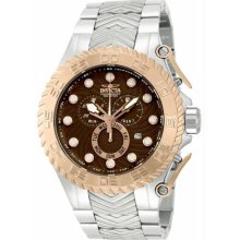 Men's Pro Diver Chronograph Stainless Steel Case and Bracelet Brown Tone Dial Da