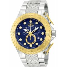 Men's Pro Diver Chronograph Stainless Steel Case and Bracelet Blue Tone Dial Day