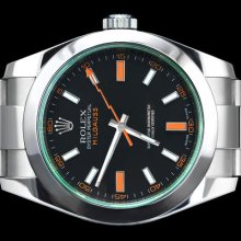 Men's Rolex Milgauss Green Dial Stainless Steel Anti Magnetic High Polish Unworn