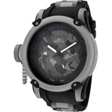 Men's Russian Diver Limited Edition Night Owl Black Camouflage Dial Black Polyur