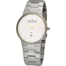 Mens Skagen Steel Ultra Slim Dress Date Watch 455XLSGXC ...