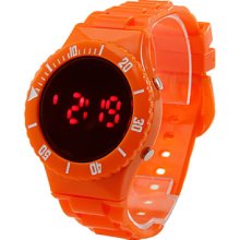 Men's Sporty Style Plastic Digital LED Wrist Watch (Orange)