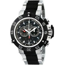 Men's Stainless Steel Black Stripe Subaqua 500M Chronograph Diver