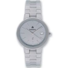 Mens Stnlss Steel Gray Dial Swiss Quartz 33Mm Watch