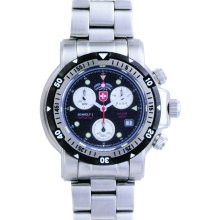 Mens Swiss Military Seawolf 1 Stnlss Steel Black Dial Chrono Watch