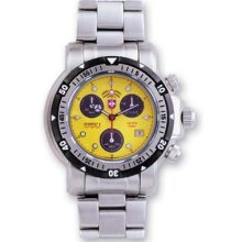 Mens Swiss Military Seawolf Yellow Dial Chronograph Watch