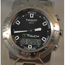 Mens Tissot T-touch Analog & Digital Multifunction Black Dial Swiss Watch