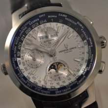Mens Universal Geneve Aero Tri Compax Chronometer Automatic Leather Watch