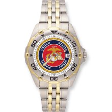 Mens US Marines All-Star Stainless Steel Band Watch