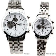 Mens/womens Fashion Casual Stainless Steel Quartz Analog Wrist Watch 2 Colors
