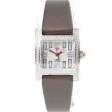 Michele 71-7300 Leather/fabric Strap Diamond Set Watch Â£1315