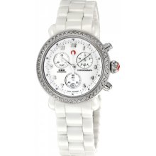 Michele CSX White Ceramic Chronograph Ladies Watch MWW03N000001