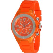 Michele Tahitian Jelly Bean Glitter Orange Swiss Made Ladies Watch Mww12f000073