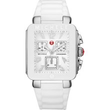Michele Watches Enamel Stainless Steel Chronograph Watch/White - White