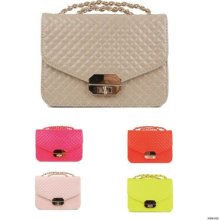 Mini Patent Enamel Leather Chain Quilted Shoulder Cross Body Bag Handbags