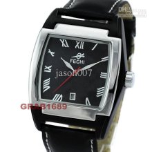 Mixed Promotion Men's Fashion Automatic Black Dial Glass Back Watch