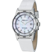 Momo Design Women's 'pilot Lady' Mother Of Pearl Dial Strap Watch