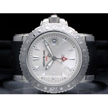Montblanc watch Sport GMT XL 8469 stainless steel watch price new