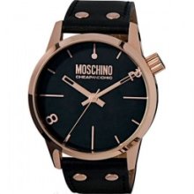 Moschino XXL Rose Gold Plated Fashion Dress Watch MW0204