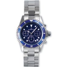 Mountroyal Mens Stainless Steel Blue Dial Chronograph Divers Watch XWA3381