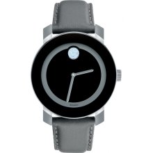 Movado Bold 3600138 Watch Large Unisex - Black Dial Stainless Steel Case Quartz Movement