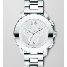 Movado Bold 43.5mm Bold Chronograph Watch, Silver