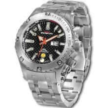 MTM Special Ops Mens Vulture Titanium Watch - Silver Bracelet - Carbon Fiber Dial - MTM-VST