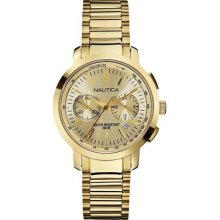 Nautica N22563M Nct 800 Midsize Gold Tone Stainless Steel Men's W ...