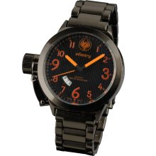 New Infantry Military Army Force Black Stainless Steels Quartz Orange