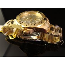 New Mens Invicta Stunning 1000 Feet Gt Grand Diver Automatic 18 K Gold Plated